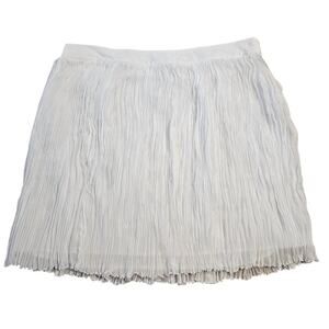 Women's Club Monaco Lynnie Mini Skirt Jupe White Pleated Sheer Lined NWT 12